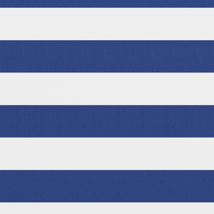 Écran de balcon Vidaxl 75x500 cm Oxford tissu blanc et bleu