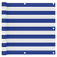 Écran de balcon Vidaxl 90x300 cm Oxford tissu blanc et bleu