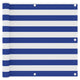 Écran de balcon Vidaxl 90x400 cm Oxford tissu blanc et bleu