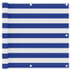 Écran de balcon Vidaxl 90x500 cm Oxford tissu blanc et bleu