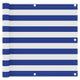 Écran de balcon Vidaxl 90x600 cm Oxford tissu blanc et bleu
