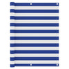 Écran de balcon Vidaxl 120x400 cm Oxford tissu blanc et bleu