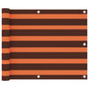 Écran de balcon Vidaxl 75x300 cm Oxford tissu orange et marron