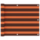 Écran de balcon Vidaxl 75x300 cm Oxford tissu orange et marron