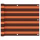 Écran de balcon Vidaxl 75x500 cm Oxford tissu orange et marron