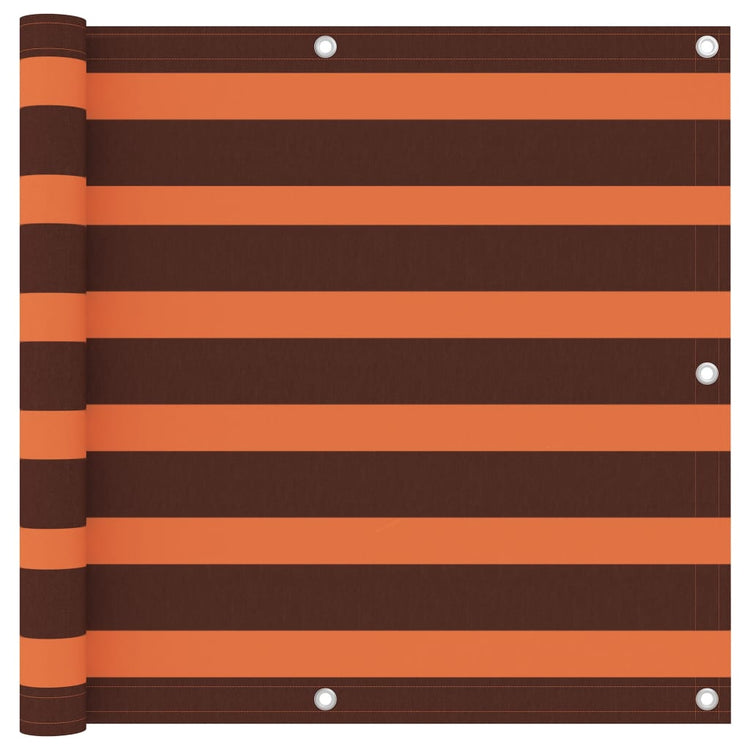 Écran de balcon de Vidaxl 90x300 cm Oxford tissu orange et marron