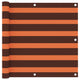 Écran de balcon de Vidaxl 90x300 cm Oxford tissu orange et marron