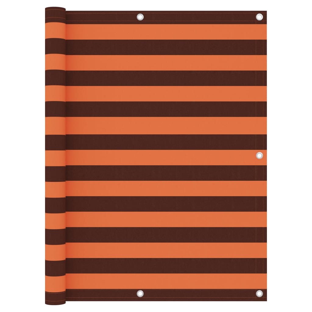Écran de balcon Vidaxl 120x300 cm Oxford tissu orange et marron