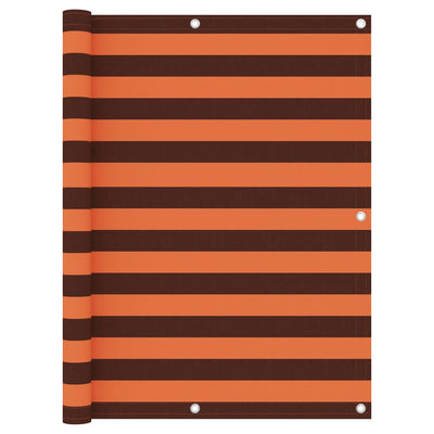 Écran de balcon Vidaxl 120x300 cm Oxford tissu orange et marron