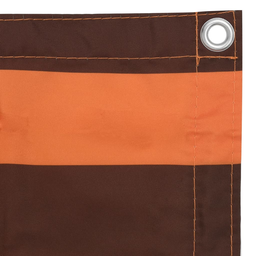 Écran de balcon Vidaxl 120x300 cm Oxford tissu orange et marron