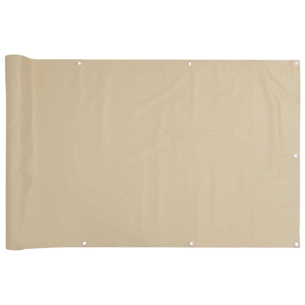 Écran de balcon Vidaxl 75x300 cm Oxford tissu beige