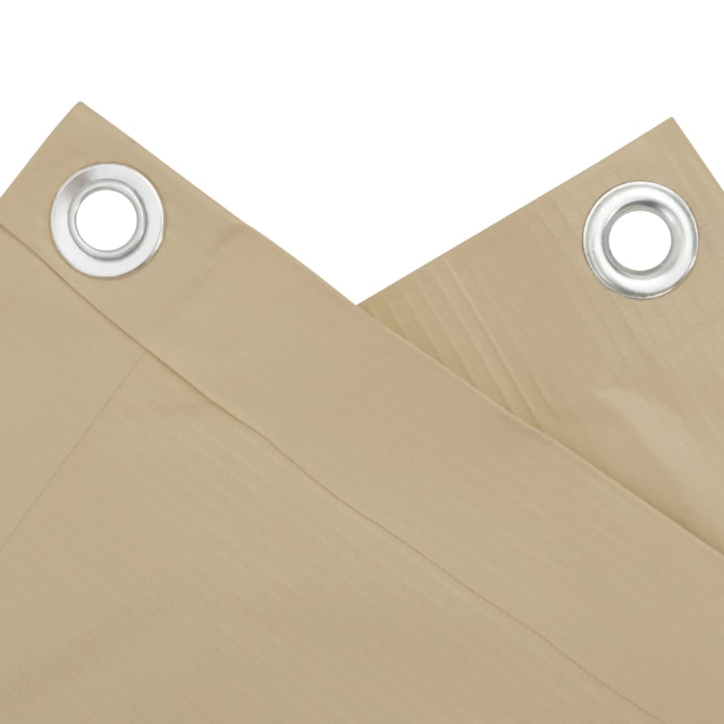 Écran de balcon Vidaxl 75x500 cm Oxford tissu beige