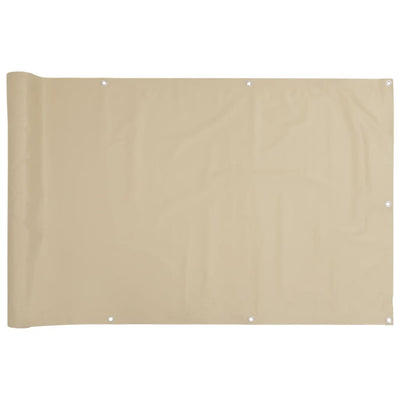 Écran de balcon Vidaxl 90x300 cm Oxford tissu beige