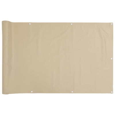Écran de balcon Vidaxl 90x500 cm Oxford tissu beige
