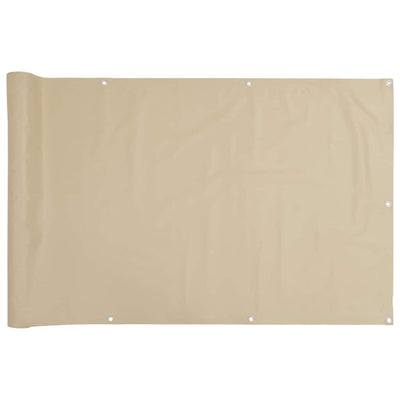 Écran de balcon Vidaxl 120x400 cm Oxford tissu beige