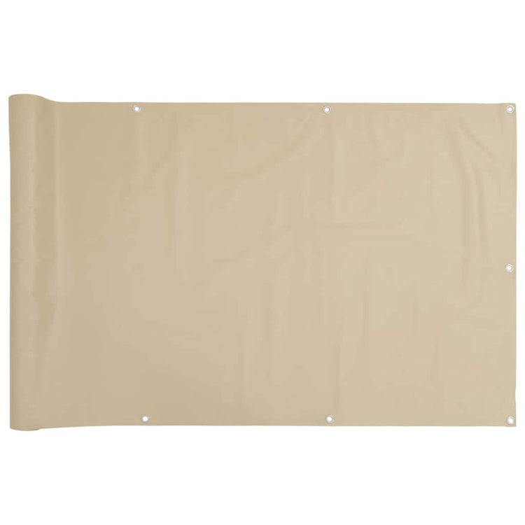Écran de balcon Vidaxl 120x500 cm Oxford tissu beige