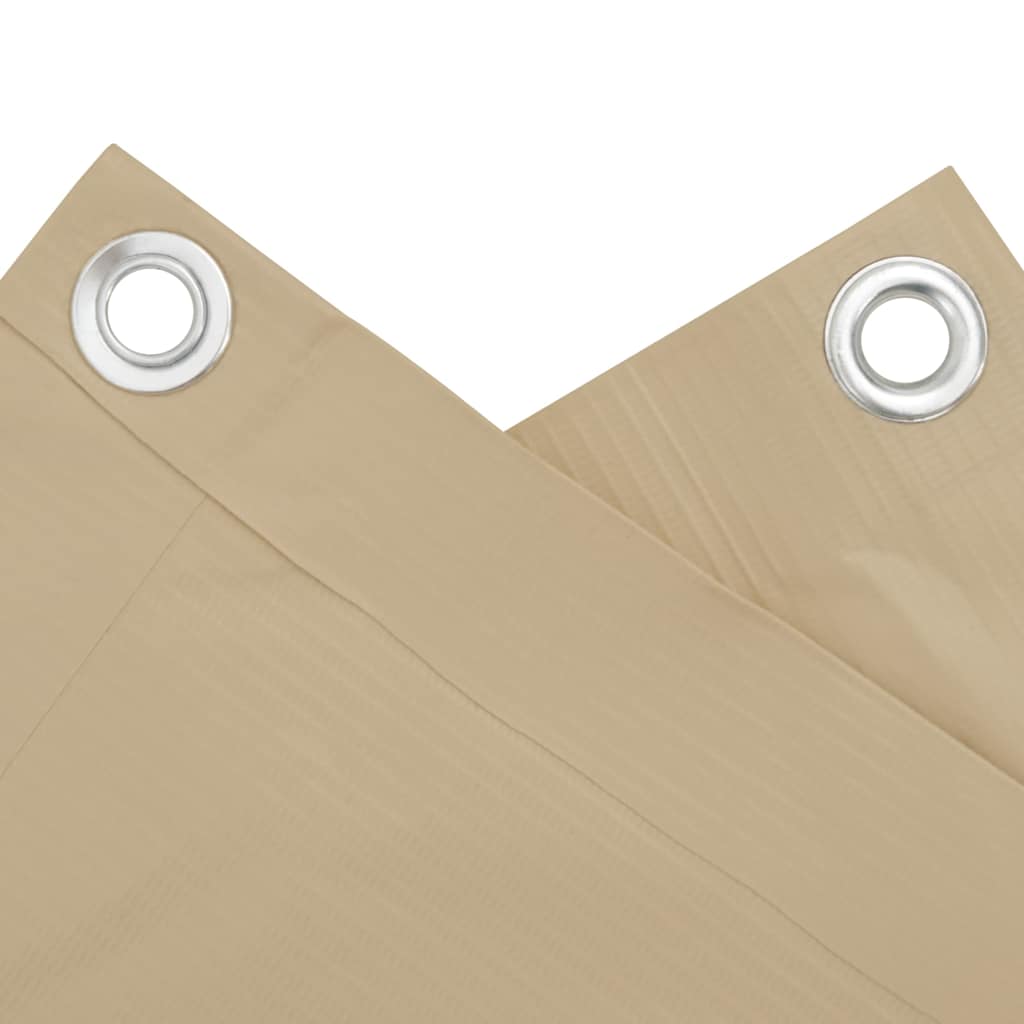 Écran de balcon Vidaxl 120x500 cm Oxford tissu beige