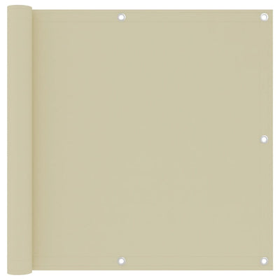 Écran de balcon Vidaxl 90x300 cm Crème en tissu oxford