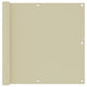 Écran de balcon Vidaxl 90x300 cm Crème en tissu oxford