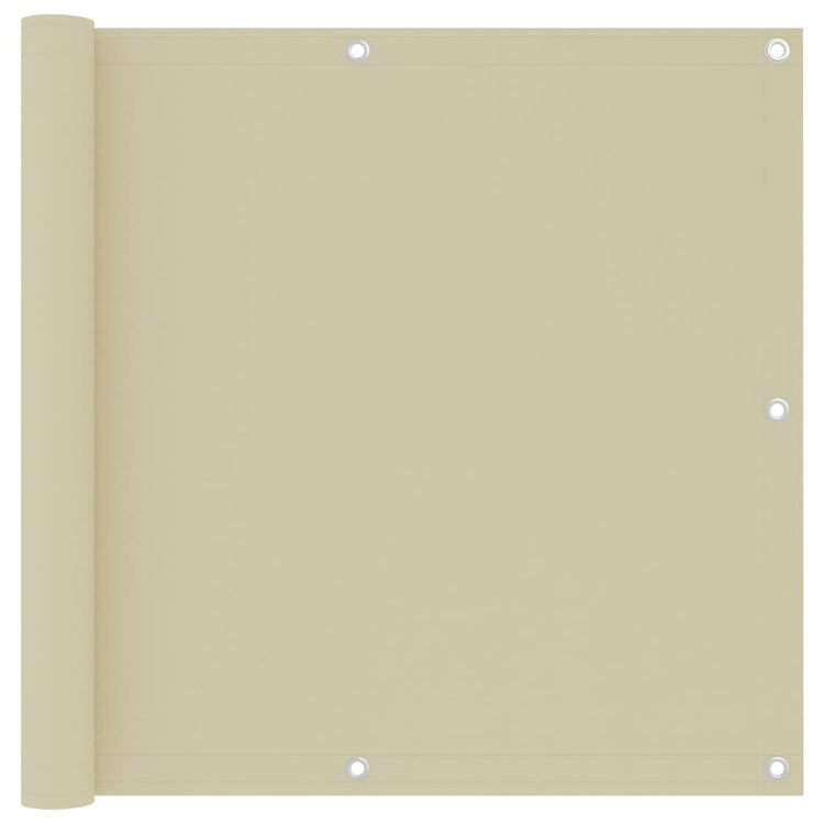 Écran de balcon Vidaxl 90x500 cm Crème en tissu oxford
