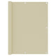 Écran de balcon Vidaxl 120x300 cm Crème en tissu oxford