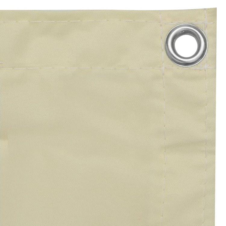 Écran de balcon Vidaxl 120x600 cm Crème en tissu oxford