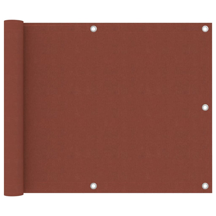 Écran de balcon de Vidaxl 75x300 cm Oxford Tissu Terracotta