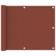 Écran de balcon de Vidaxl 75x300 cm Oxford Tissu Terracotta