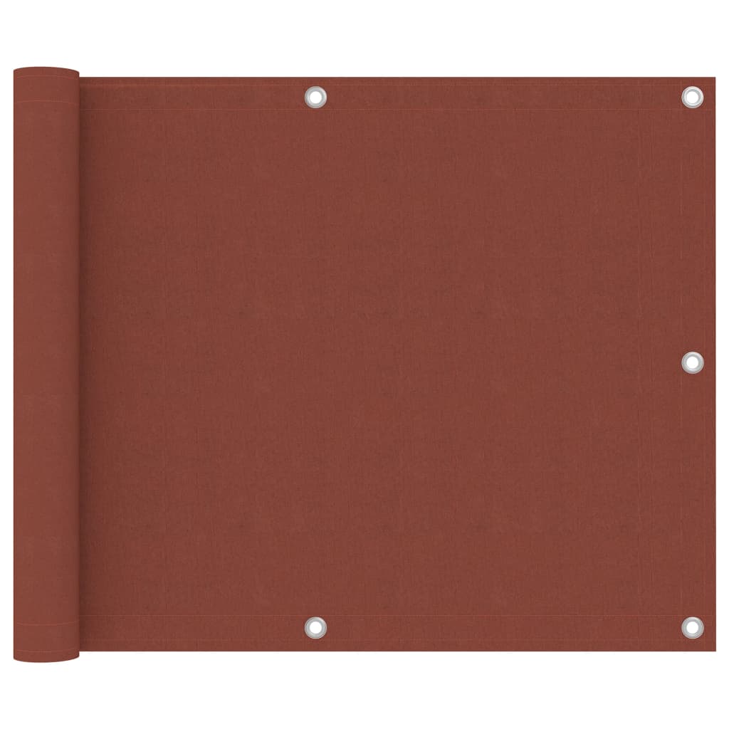 Écran de balcon Vidaxl 75x700 cm Oxford tissu terre casse