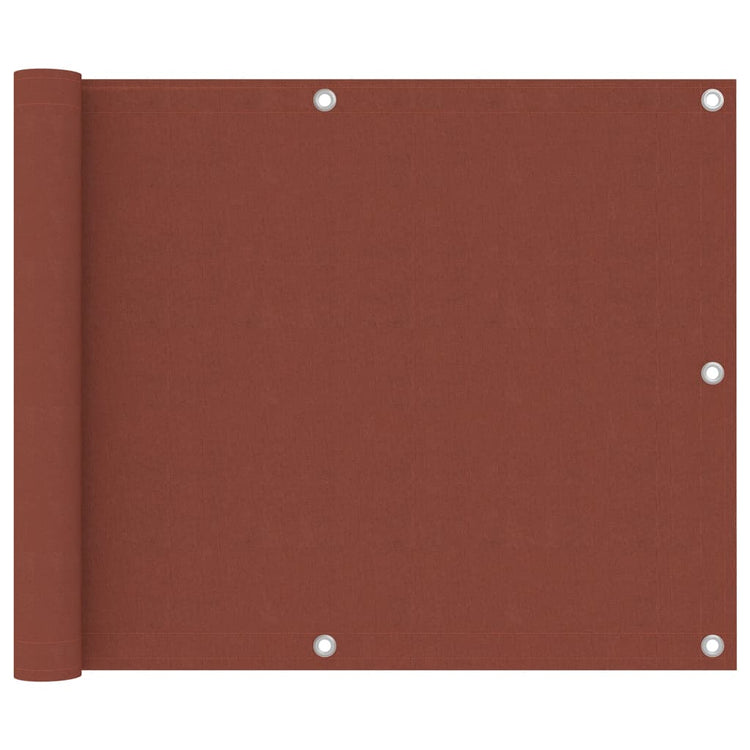 Écran de balcon Vidaxl 75x700 cm Oxford tissu terre casse
