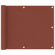 Écran de balcon Vidaxl 75x700 cm Oxford tissu terre casse