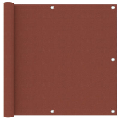 Écran de balcon de Vidaxl 90x500 cm Oxford tissu terre casse