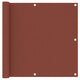 Écran de balcon de Vidaxl 90x500 cm Oxford tissu terre casse