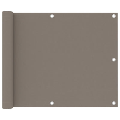 Écran de balcon Vidaxl 75x300 cm Oxford tissu taupe