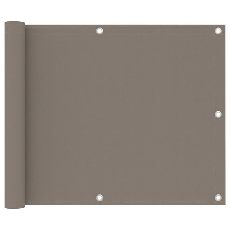 Écran de balcon Vidaxl 75x300 cm Oxford tissu taupe