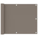 Écran de balcon Vidaxl 75x300 cm Oxford tissu taupe