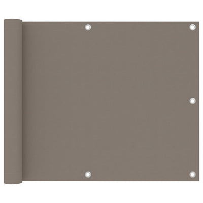 Écran de balcon Vidaxl 75x400 cm Oxford tissu taupe