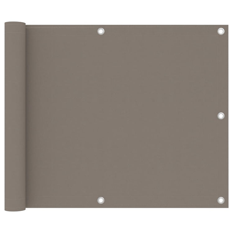 Écran de balcon Vidaxl 75x400 cm Oxford tissu taupe