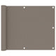 Écran de balcon Vidaxl 75x500 cm Oxford tissu taupe