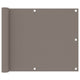 Écran de balcon Vidaxl 75x600 cm Oxford tissu taupe