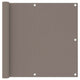 Écran de balcon Vidaxl 90x300 cm Oxford tissu taupe
