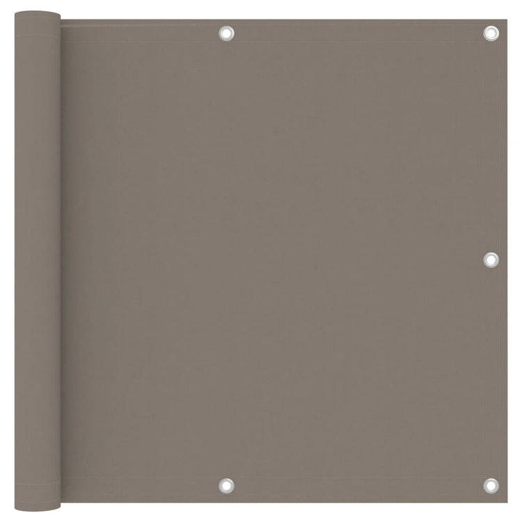 Écran de balcon Vidaxl 90x500 cm Oxford tissu taupe