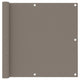 Écran de balcon Vidaxl 90x500 cm Oxford tissu taupe