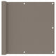 Écran de balcon Vidaxl 90x600 cm Oxford tissu taupe