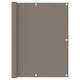 Écran de balcon Vidaxl 120x400 cm Oxford tissu taupe