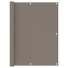 Écran de balcon Vidaxl 120x500 cm Oxford tissu taupe