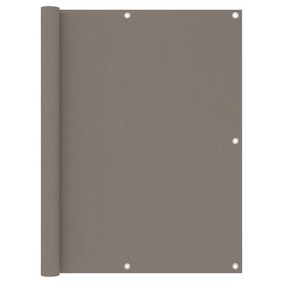 Écran de balcon Vidaxl 120x500 cm Oxford tissu taupe