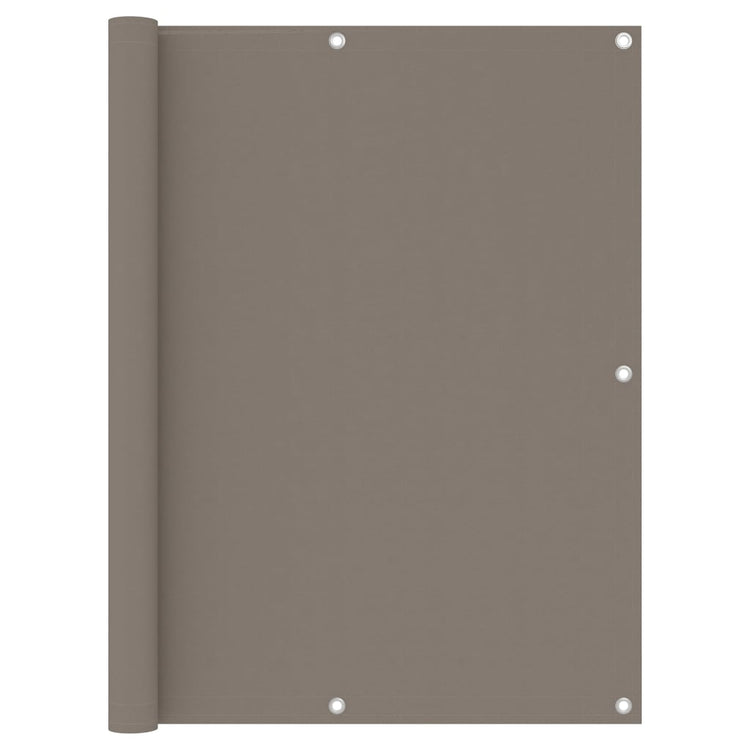 Écran de balcon Vidaxl 120x500 cm Oxford tissu taupe