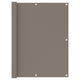 Écran de balcon Vidaxl 120x600 cm Oxford tissu taupe