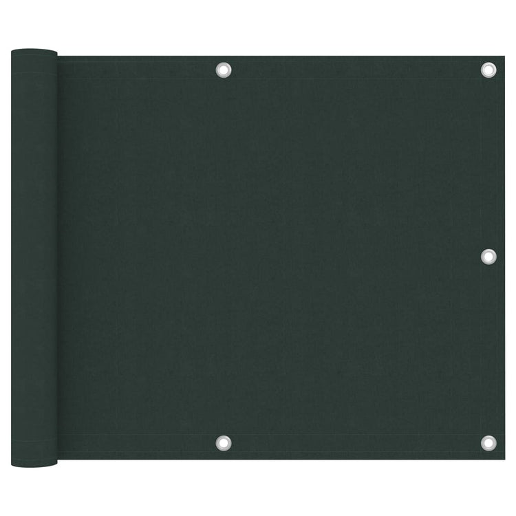 Écran de balcon Vidaxl 75x300 cm Oxford tissu vert foncé